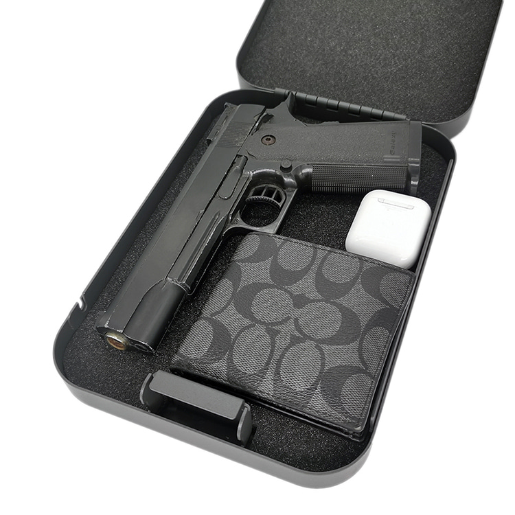Caja de seguridad LB013K con cerradura de llave para pistola de tamaño completo